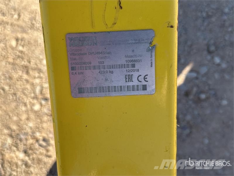 Wacker Neuson DPU4545Heh Plaque Vibrante Vibratory Plate Compact Vibradores