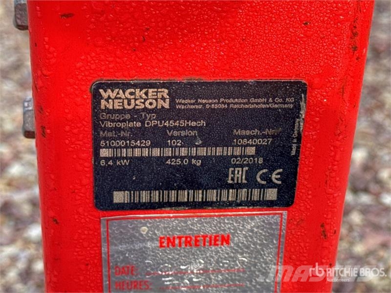 Wacker Neuson DPU4545Hech Plaque Vibrante Vibratory Plate Compac دكاكات أفقية