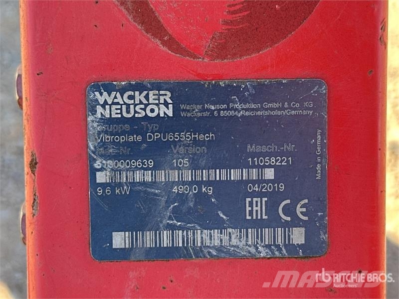 Wacker Neuson DPU6555Hech Plaque Vibrante Vibratory Plate Compac Vibradores