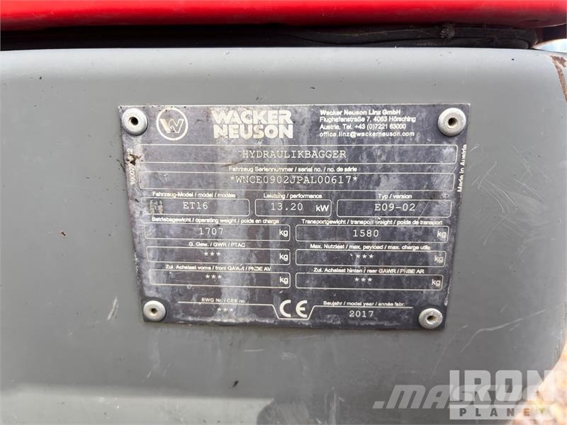 Wacker Neuson ET16 Mini Excavator Mini excavadoras < 7t