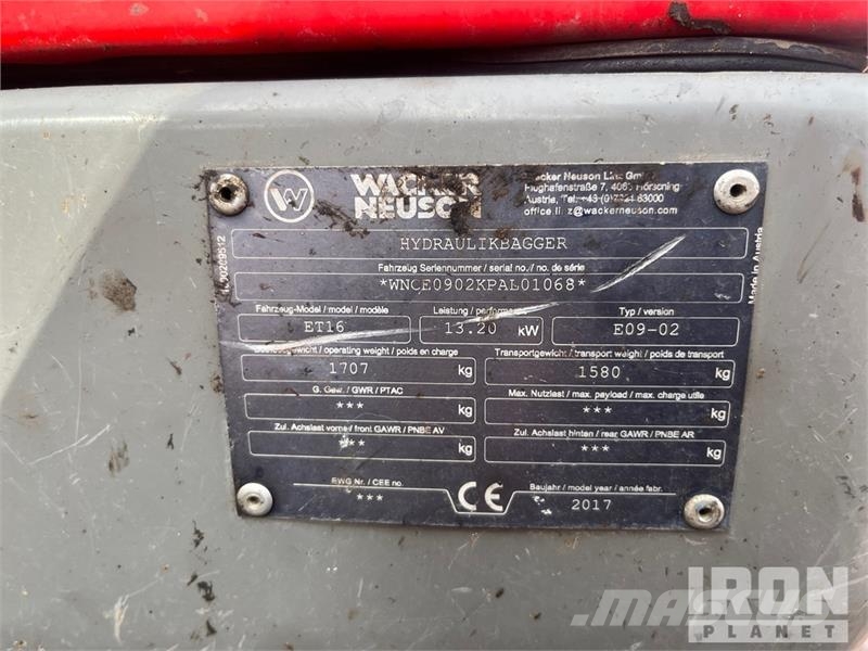 Wacker Neuson ET16 Mini Excavator Mini excavadoras < 7t