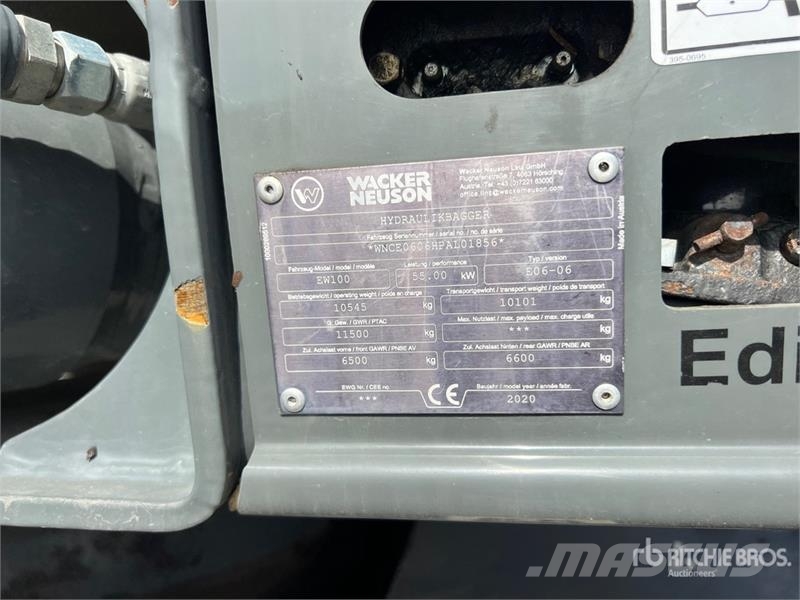 Wacker Neuson EW100 Wheel Excavator Lastik tekerli ekskavatörler