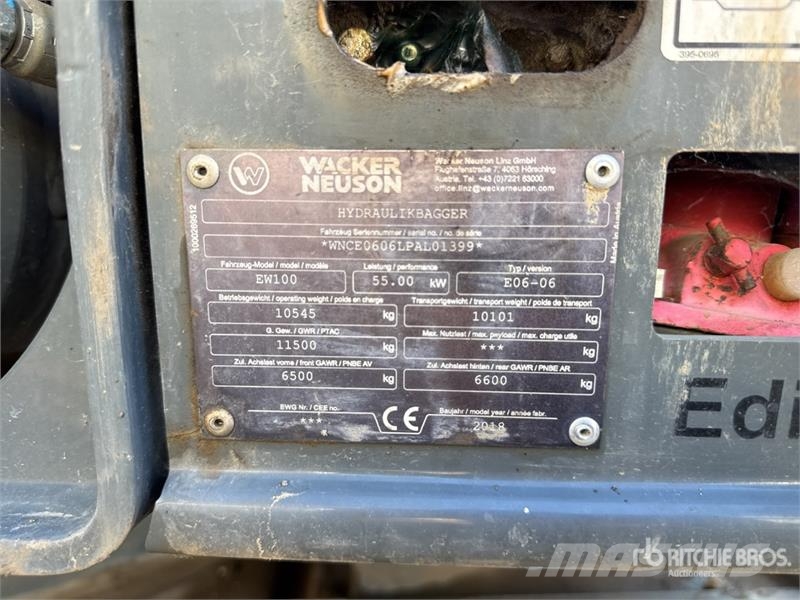 Wacker Neuson EW100 Wheel Excavator Wheeled excavators