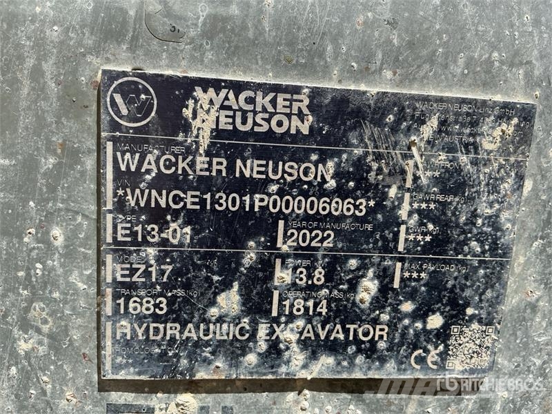 Wacker Neuson EZ17 Mini Excavator Mini excavadoras < 7t