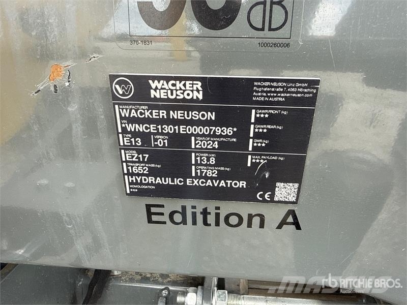 Wacker Neuson EZ17 Mini Excavator Mini bageri < 7t