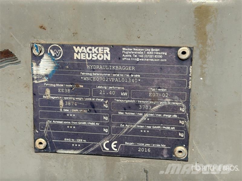 Wacker Neuson EZ38 Mini Pelle Mini Excavator Miniescavadeiras < 7t (Mini escavadeiras)