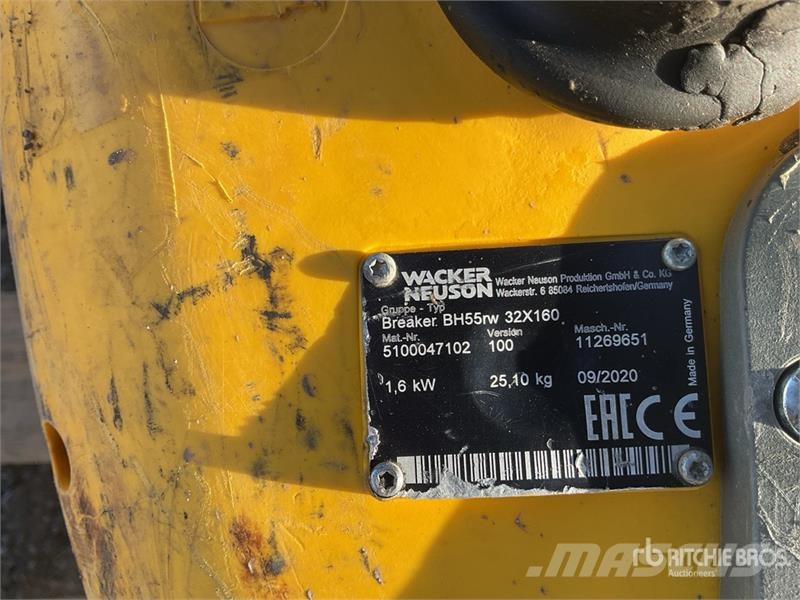 Wacker Neuson of (2)  Wacker Neuson BH55 Cordless Demolition Bre Meißelgrubber