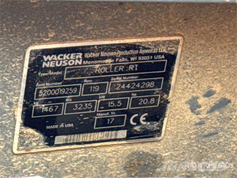 Wacker Neuson Roller RT Compacteur A Guidage Manuel Walk Behind Otros rodillos