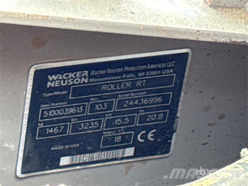 Wacker Neuson Roller RT Compacteur Pied De Mouton Padfoot Drum C 單輪滾壓機