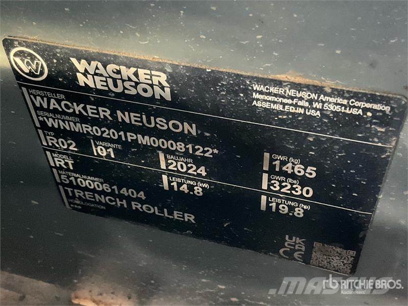 Wacker Neuson RT Trench Compactor Talajtömörítő gépek