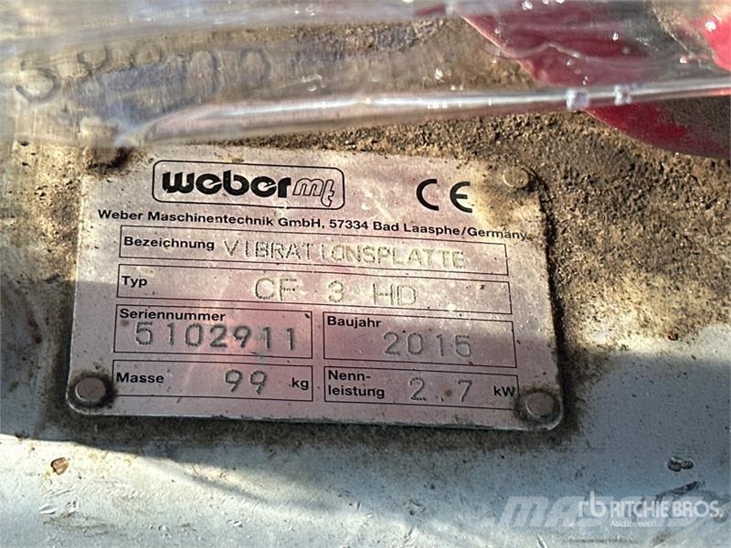 Weber CF 3 HD Vibratory Plate Compactor Vibro plošče