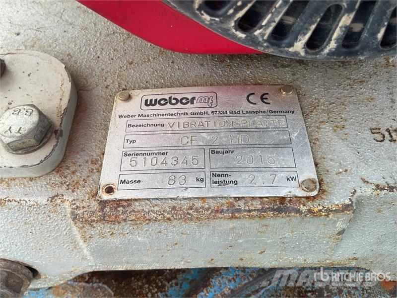 Weber CF2HD Vibratory Plate Compactor Vibratori