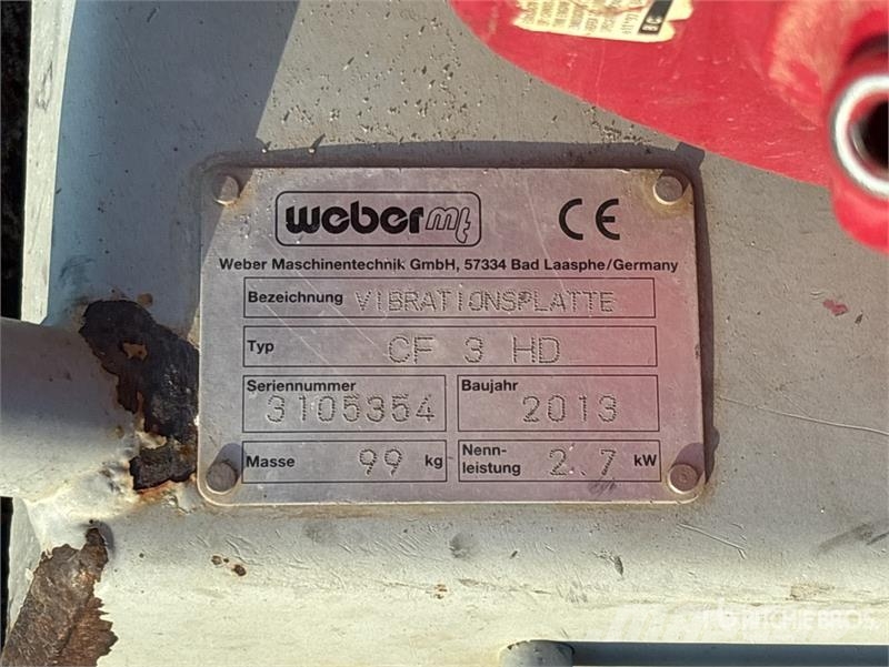 Weber CF3HD Vibratory Plate Compactor (Inoperable) 夯實機(夯土機)