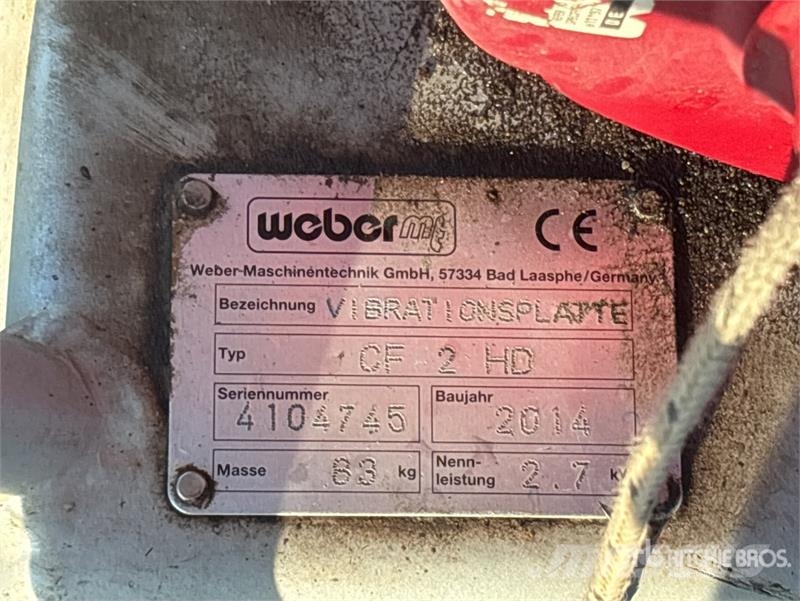Weber CF3HD Vibratory Plate Compactor (Inoperable) 夯實機(夯土機)