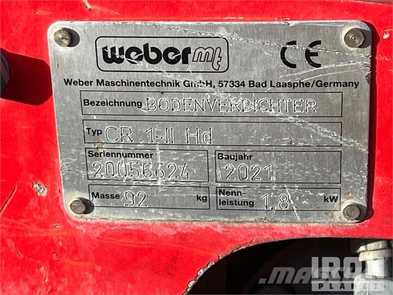 Weber CR1 Vibratory Plate Compactor دكاكات أفقية