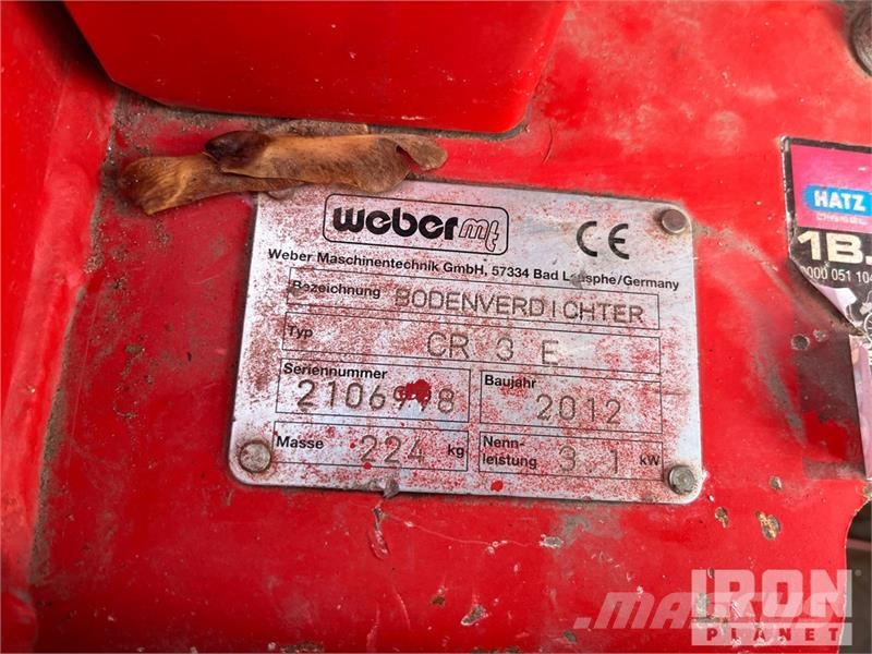 Weber CR1 Vibratory Plate Compactor دكاكات أفقية