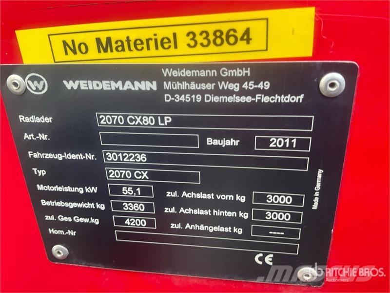 Weidemann 2070 CX 80 LP Wheel Loader Radlader
