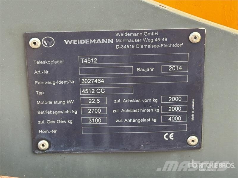 Weidemann T4512 Telehandler Телескопични товарачи