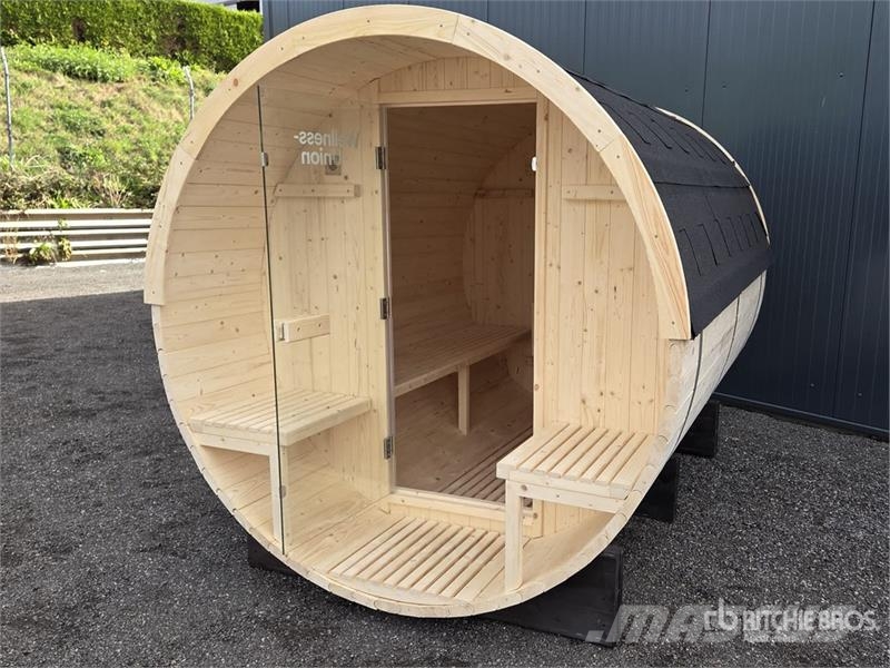 WELLNESS UNION Wooden Barrel Sauna (Unused) Autre remorque