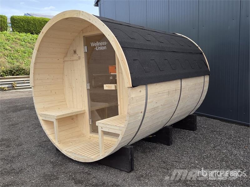 WELLNESS UNION Wooden Barrel Sauna (Unused) Autre remorque