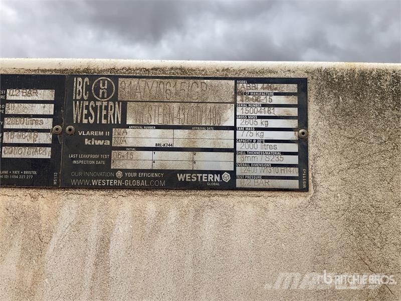 Western 2000 L Trailer Mounted Steel Diesel Fuel Tank Depósitos de combustible y aditivos