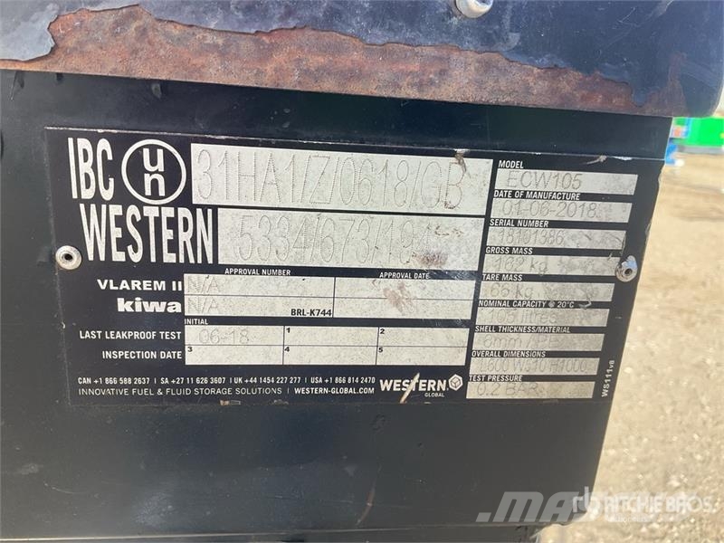 Western ECW105 105 L Portable Steel Diesel Fuel Tank صهاريج الوقود والصهاريج الإضافية