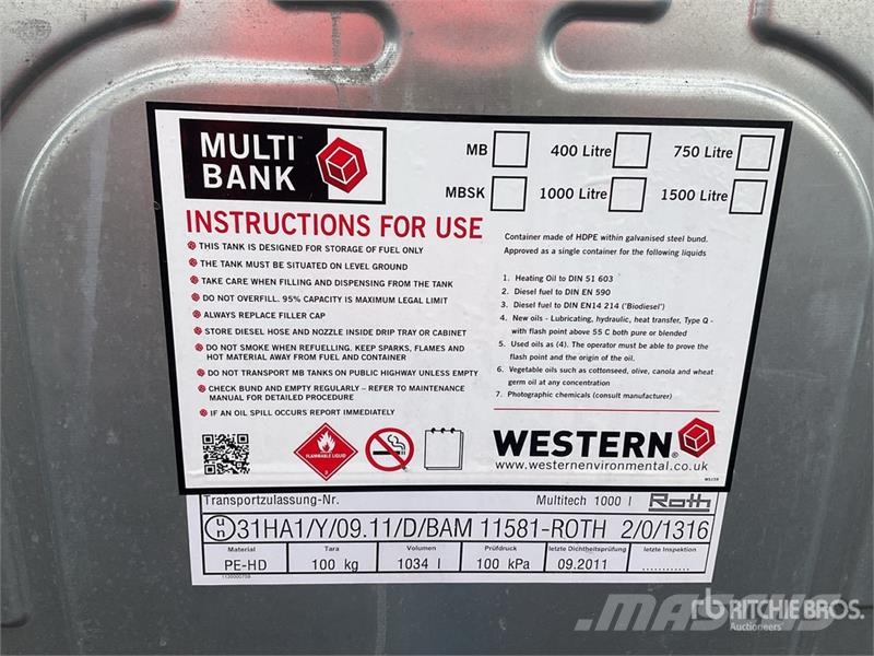 Western Multi Bank Fuel Tank Zbiorniki paliw i płynów eksploatacyjnych