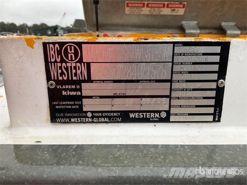 Western Trans Cube Drivstoff og additiv tanker