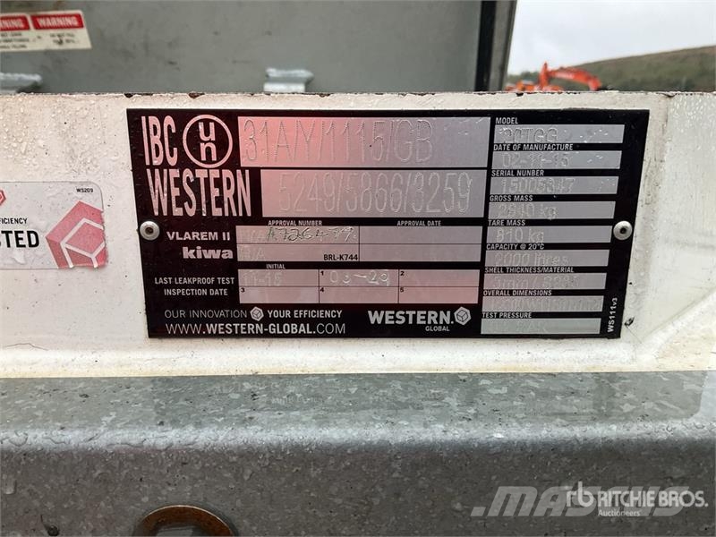 Western Trans Cube Drivstoff og additiv tanker