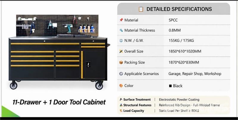 XXL size 1850X610X1020 Tool Cabinet (Unused) Construction - Autres
