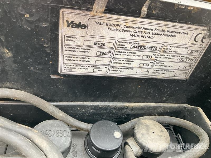 Yale MP20 Electric Pallet Jack Kézi raklapemelő