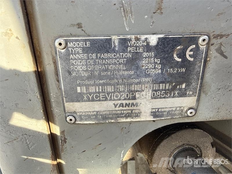 Yanmar ViO20-4 Mini Excavator Мини екскаватори < 7 т