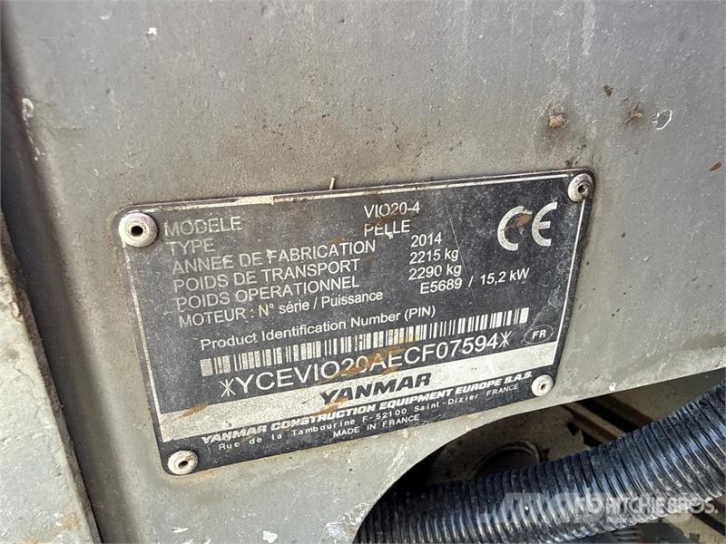 Yanmar ViO20-4 Mini Excavator Minigraafmachines < 7t