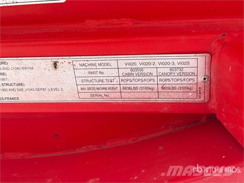Yanmar ViO20-4 Mini Excavator Мини екскаватори < 7 т