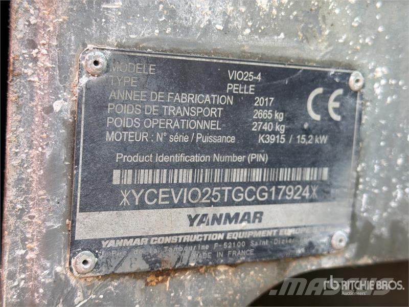 Yanmar VIO25-4 Mini Excavator Miniescavatori