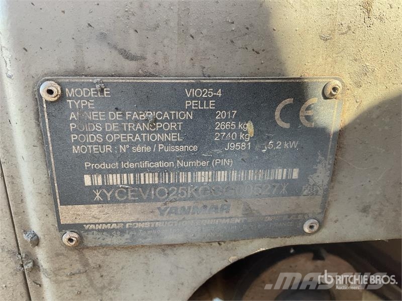 Yanmar VIO25-4 Mini Excavator Mini ekskavatori < 7 t