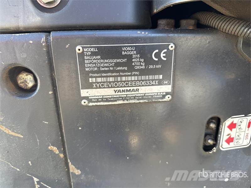 Yanmar VIO50-U Mini-Pelle Mini Excavator Mini rýpadlá < 7t