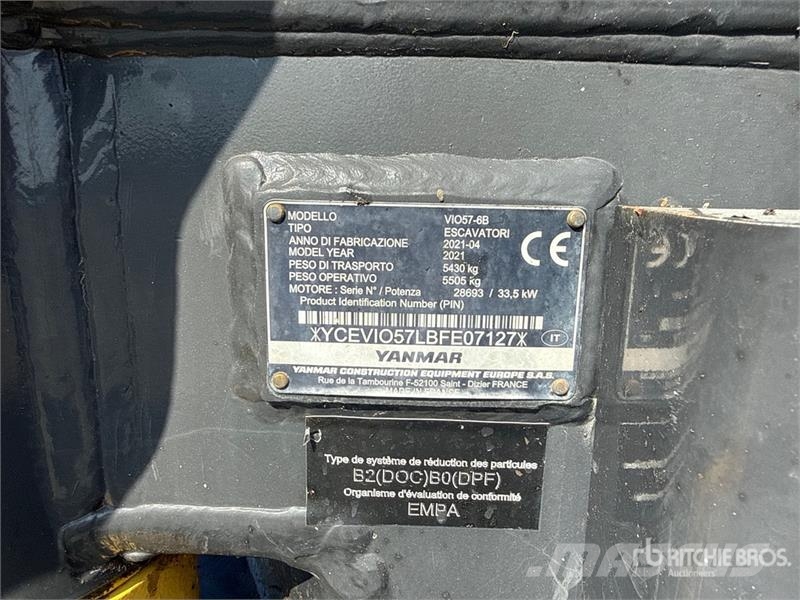 Yanmar VIO57-6B Mini Excavator Miniescavadeiras < 7t (Mini escavadeiras)