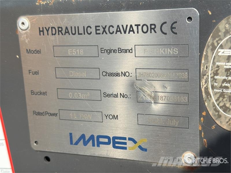ZENVAN E518 Mini Excavator Mini ekskavatörler, 7 tona dek