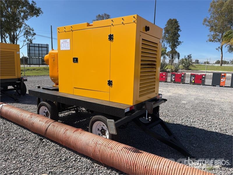 100HW 12" Mobile water pump with piping Trailer-Mo Vodní čerpadla