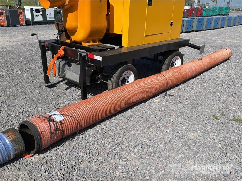 100HW 12" Mobile water pump with piping Trailer-Mo Vodní čerpadla