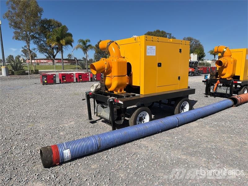600HW 10" Mobile water pump with piping Trailer-Mo Vodní čerpadla