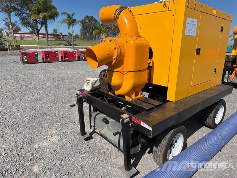 600HW 10" Mobile water pump with piping Trailer-Mo Vodní čerpadla