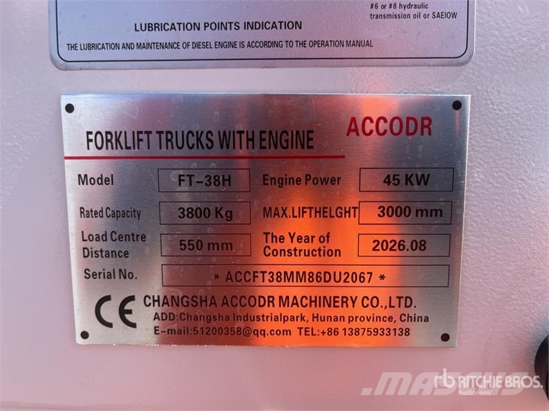 Accodr FT-38H 8300 lb 4x4 Montacargas Todo Terreno Навантажувачі підвищеної прохідності