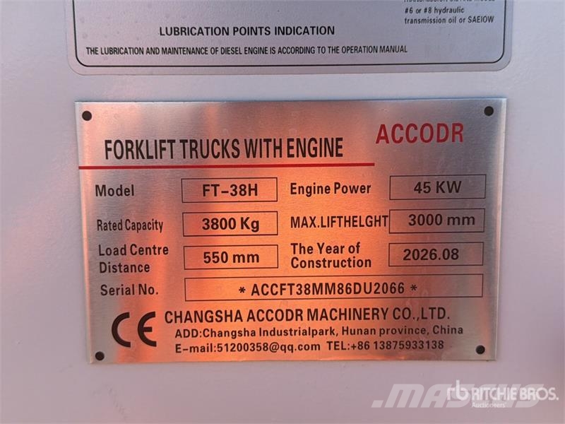 Accodr FT-38H 8300 lb 4x4 Montacargas Todo Terreno Навантажувачі підвищеної прохідності