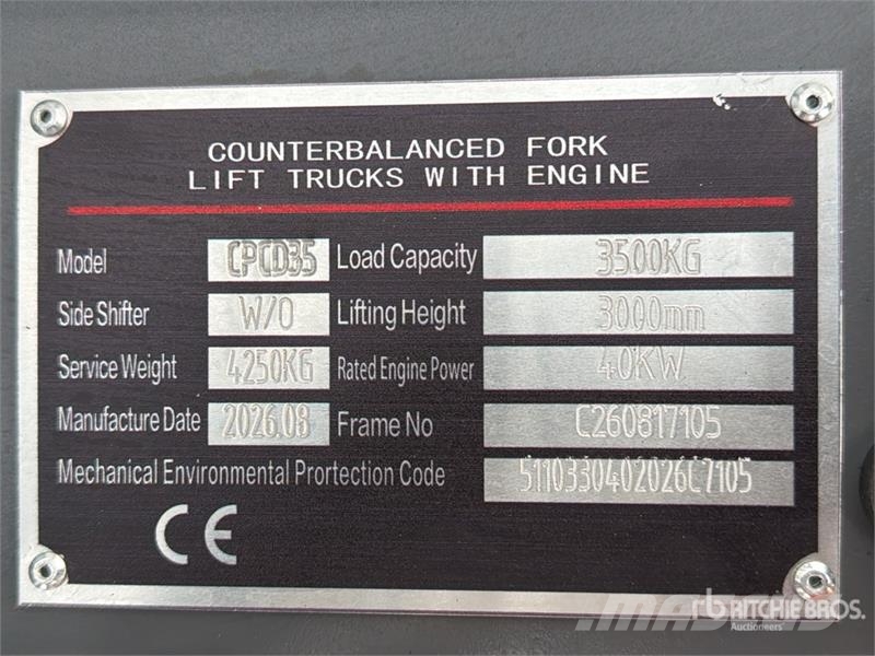  Aipha CPCD35 7700 lb Pneumatic Tire Montacargas (S Другие складские механизмы