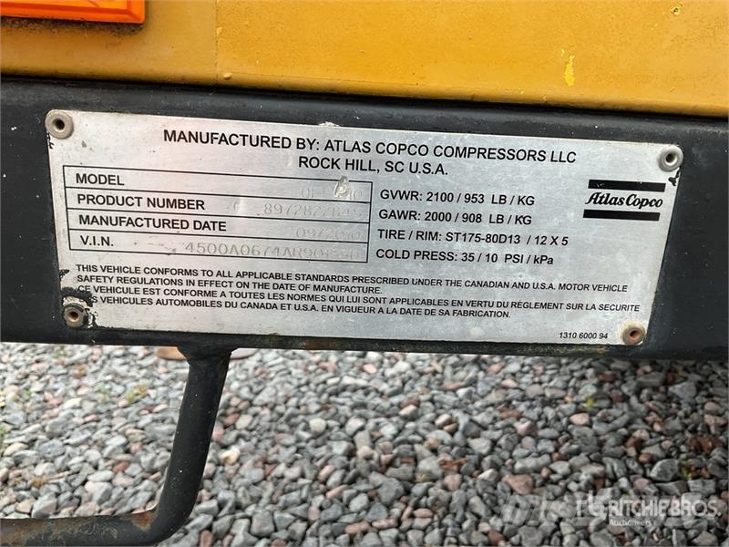 Atlas Copco QLT M10 6 kVA Torre de Luz / Light Tower (Inoperab Tour d'éclairage