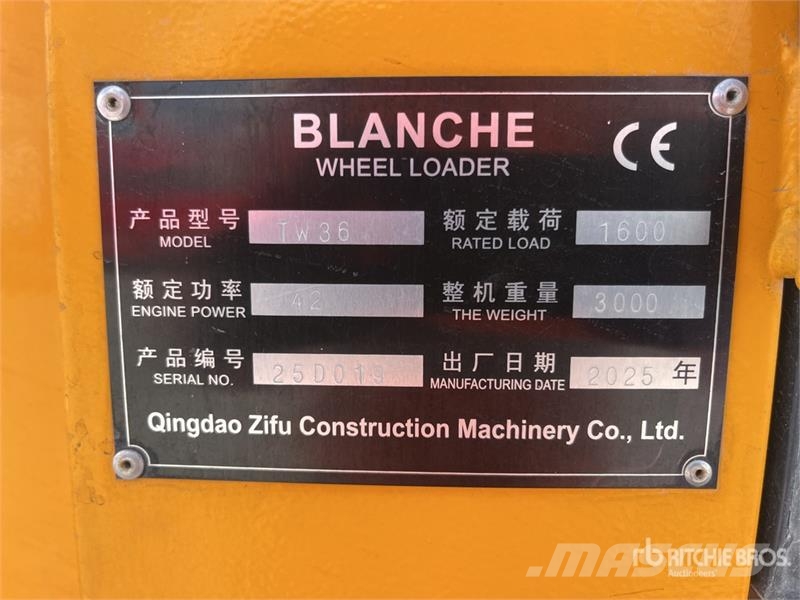 Blanche TW36 Cargador sobre Neumaticos / Wheel Loader Tekerlekli yükleyiciler