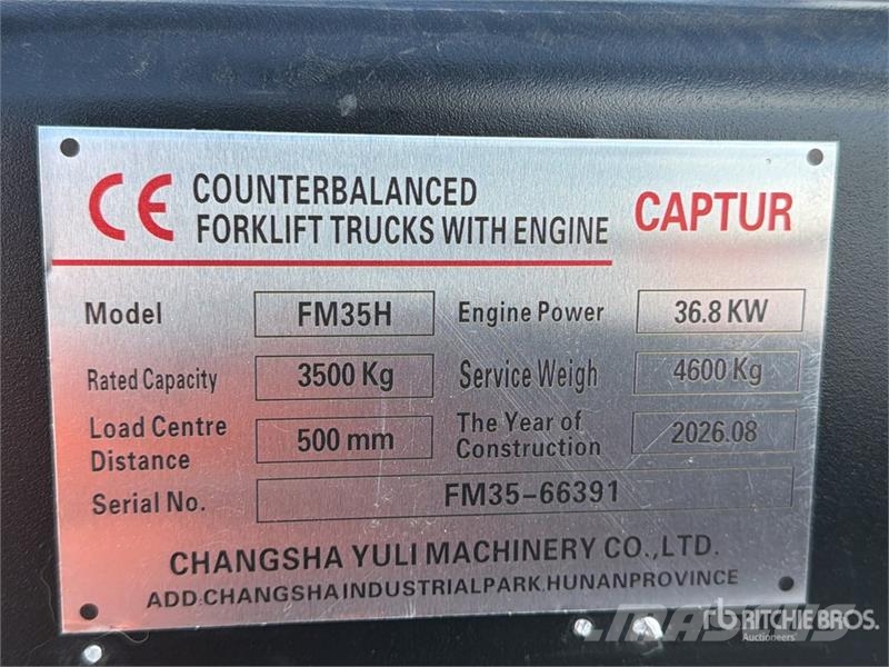  Captur FM35H 7700 lb Pneumatic Tire Montacargas (S Autokrāvēji - citi