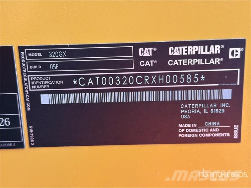 CAT 320GX Tracked Excavator (Unused) Beltegraver